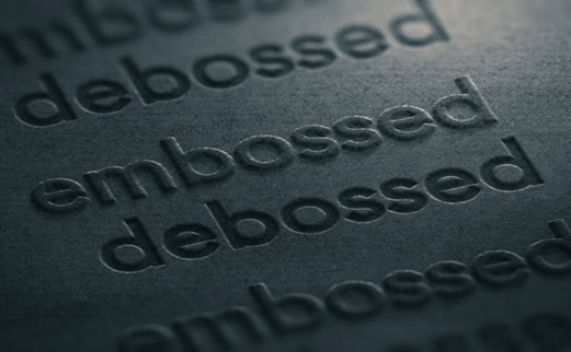 debossing